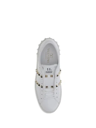 Valentino White Rockstud Untitled Sneakers
