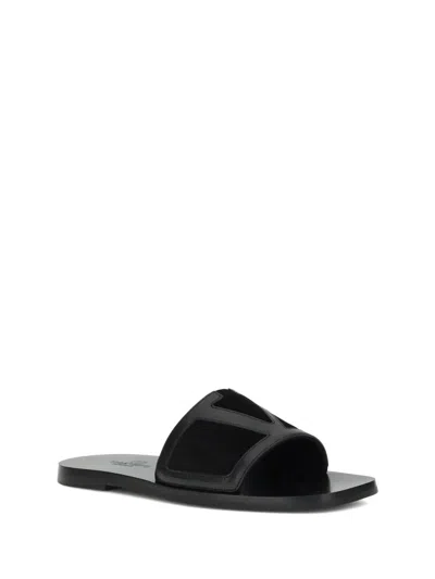 Valentino Viva Superstar Leather And Suede Slides