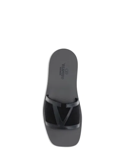 Valentino Viva Superstar Leather And Suede Slides