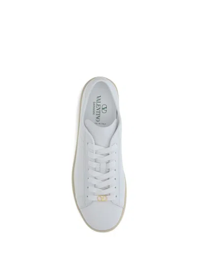 Valentino White Leather Vlogo Signature Sneakers