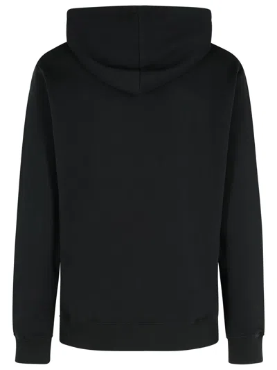 Balmain Logo Printed Cotton Sweatshirt In Black