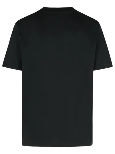 Balmain Black Crewneck T-shirt With Logo Lettering On The Front In Cotton Man
