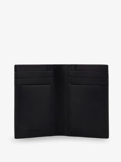 Bottega Veneta Men Leather Card Holder With Intrecciato Motif In Black