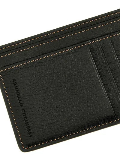 Brunello Cucinelli Leather Cardholder Wallets And Card Holders Black In Black