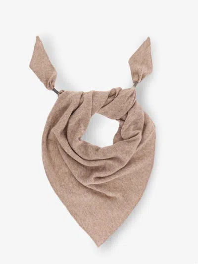 Brunello Cucinelli Women Cashmere Scarf With Monili Detail In Pink