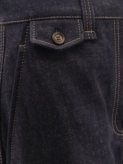 Brunello Cucinelli The Sartorial Square Jeans With Contrasting Stitiching
