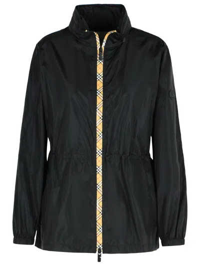 Burberry 'blackpool' Black Polyamide Raincoat Women In Black