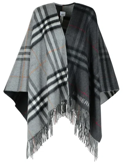 Burberry Grey Cashmere Blend Cape