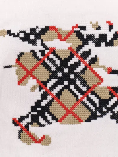 Burberry Crewneck Cotton Sweatshirt With Cross Stitch Ekd