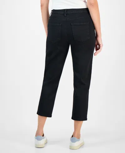 Style & Co Petite Mid Rise Ankle Jeans, Exclusively At Macy's In Black
