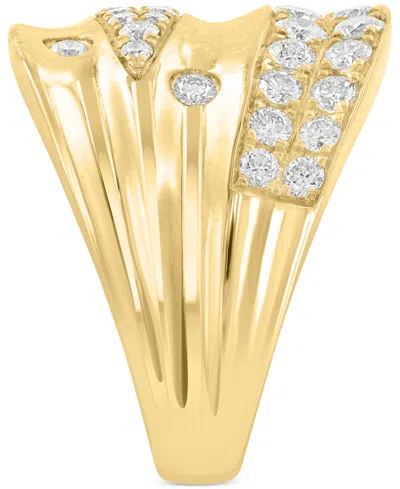 Effy Collection Effy Diamond Multirow Wide Statement Ring (1-1/20 Ct. T.w.) In 14k Gold