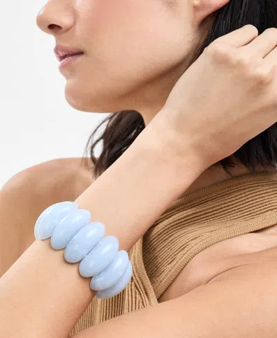 Inc International Concepts Plastic Shell Stretch Bracelet, Exclusively At Macy's In Brown