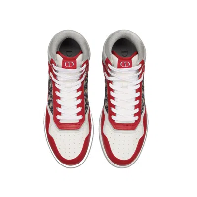 Dior Oblique High-top Sneakers Men In Red