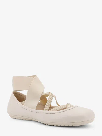 Dior Women Shade Leather Ballerinas With Elastic Bands