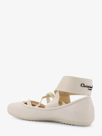 Dior Women Shade Leather Ballerinas With Elastic Bands