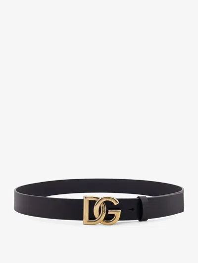 Dolce & Gabbana Logo-plaque Leather Belt