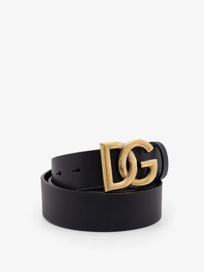 Dolce & Gabbana Logo-plaque Leather Belt
