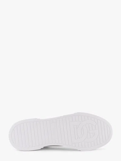 Dolce & Gabbana Leather Sneakers With Lateral Logo Patch