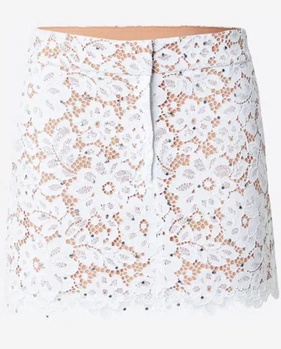 Michael Kors Studded Corded Floral Lace Mini Skirt