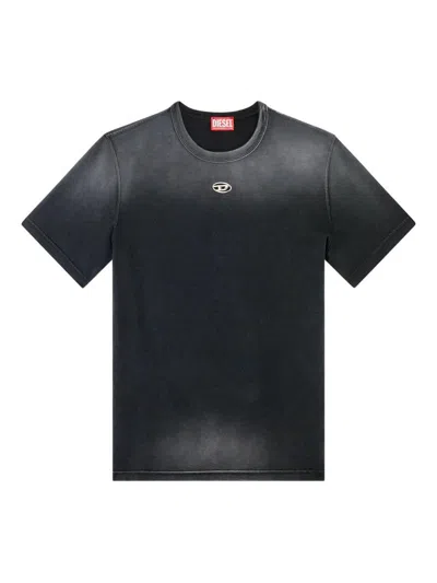 Diesel T-adjust Cotton T-shirt In Black