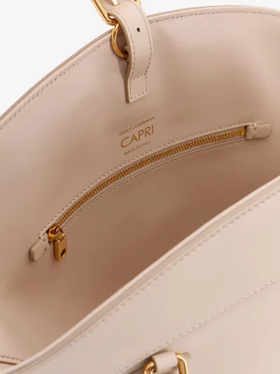 Dolce & Gabbana Capri Leather Shoulder Bag With Buckle Detail