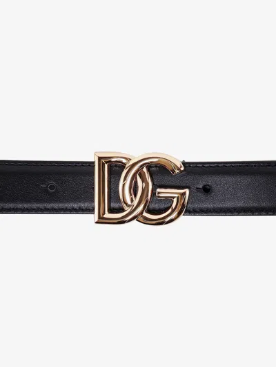 Dolce & Gabbana Women Leather Belt With Dg Logo