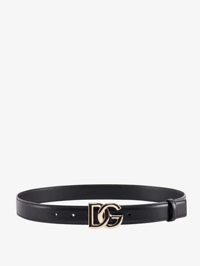 Dolce & Gabbana Women Leather Belt With Dg Logo