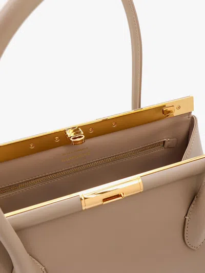 Shop Dolce & Gabbana Women Marlene Leather Handbag With Charm Detail On The Front