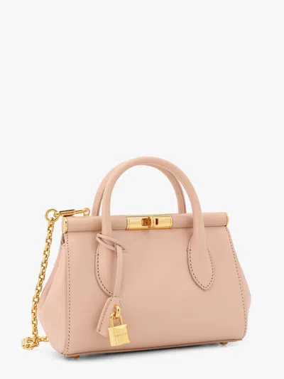 Dolce & Gabbana Women Marlene Leather Handbag With Logo Print