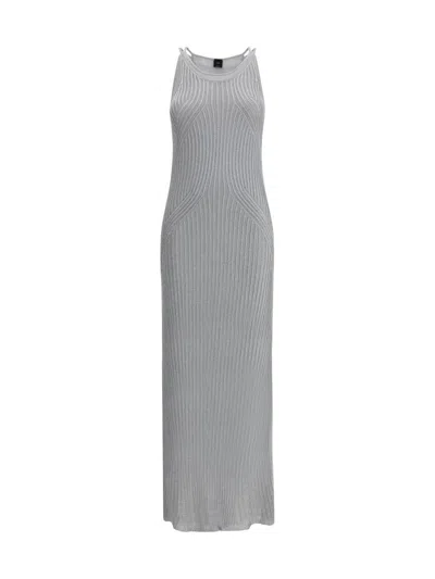 Pinko Form-fitting Grey Maxi Dress