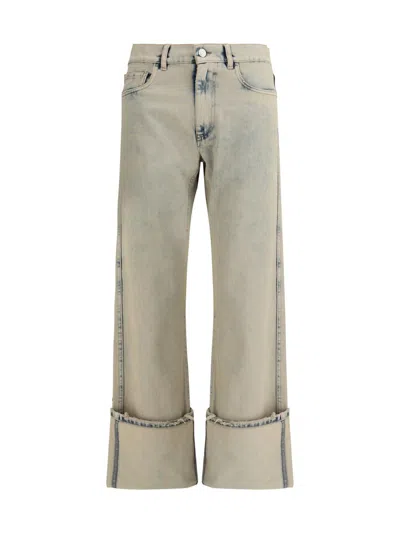 Coperni Boyfriend Jeans In Unique Greige Cotton Denim