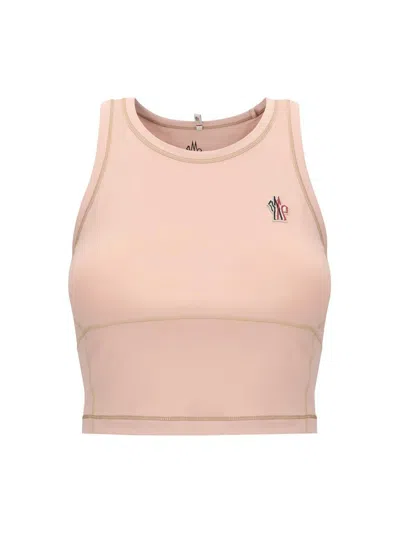 Moncler Sleeveless Round Neck Top With Contrast Stitching
