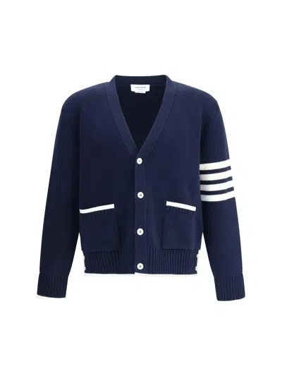Thom Browne Crewneck Sweater With Striped Sleeve Detail