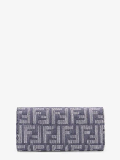 Fendi Continental With Chain Baguette Wallet In Purple