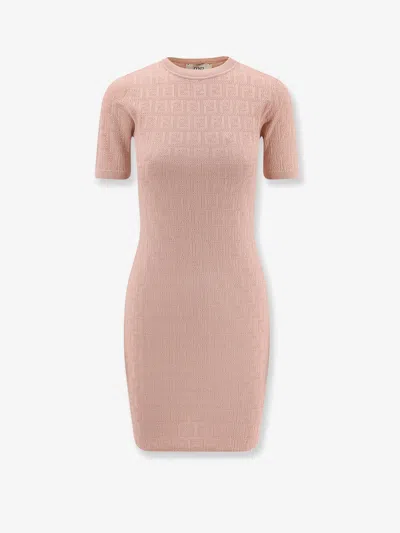 Fendi Ff Jacquard Knitted Mini Dress