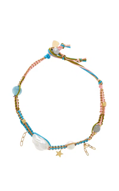 Joie Digiovanni Sparkling Starry Night Sky Silk Rocker Choker