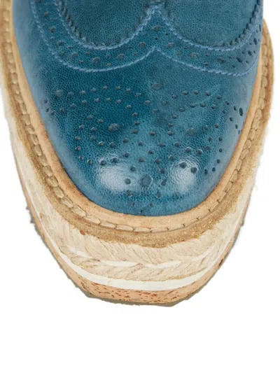 Pre-owned Prada 2010 Leather Espadrilles In Blue