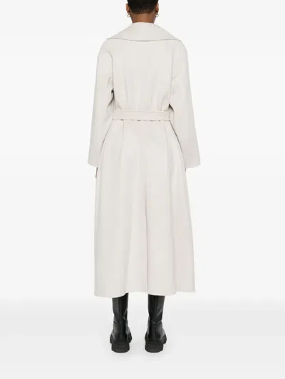 S Max Mara Long Wool Coat Belted Waist