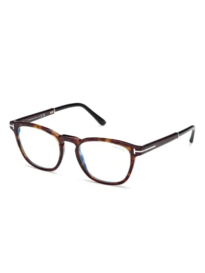 Tom Ford 49mm Round Blue Light Blocking Optical Glasses