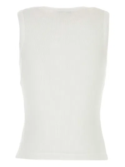 Agolde Stretch Cotton Blend Tank Top In White