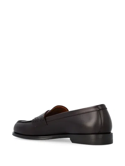 Dsquared2 Round Toe Loafers In Brown