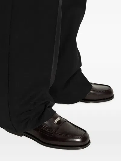 Dsquared2 Round Toe Loafers In Brown