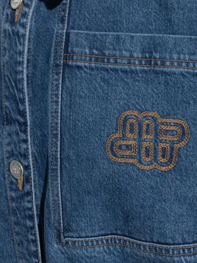 牛仔衬衫式夹克