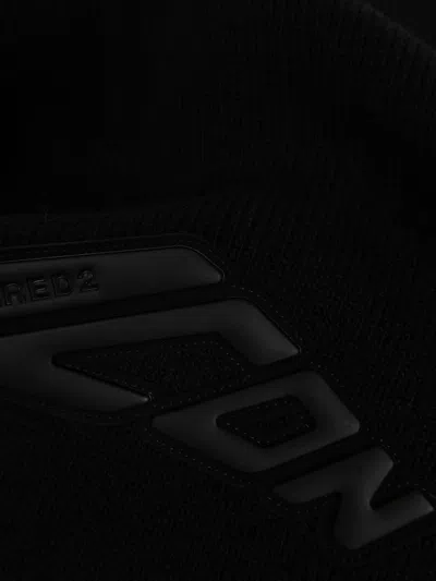 Dsquared2 Wool Scarf In Black