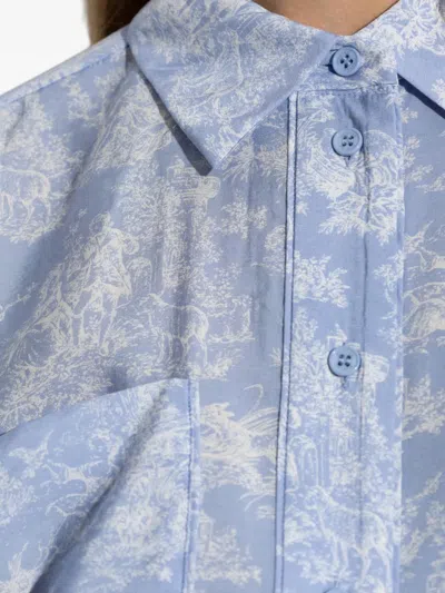 Munthe Toile-print Buttoned Shirt In Blue