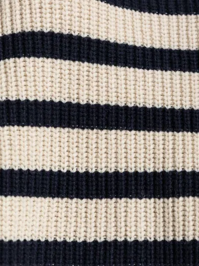 条纹高领毛衣