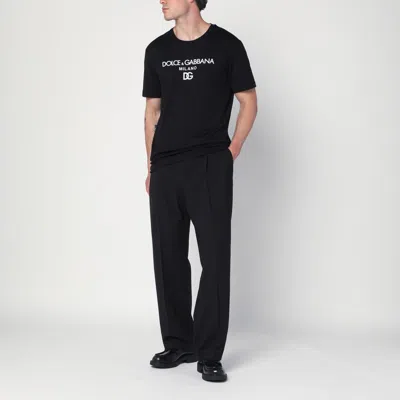 Dolce & Gabbana Jersey Round-neck T-shirt With Dg Milano Embroidery