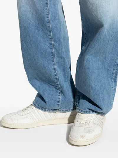 Dsquared2 White Leather Boxer Sneakers In White