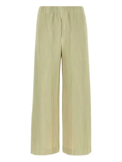 Issey Miyake Pistachio Green Polyester Wide-leg Pant