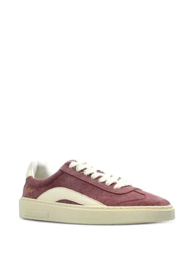 Dsquared2 Suede Low-top Sneakers In Burgundy